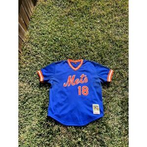 Darryl Strawberry 1986 New York Mets Mitchell & Ness Cooperstown Collection 44 L